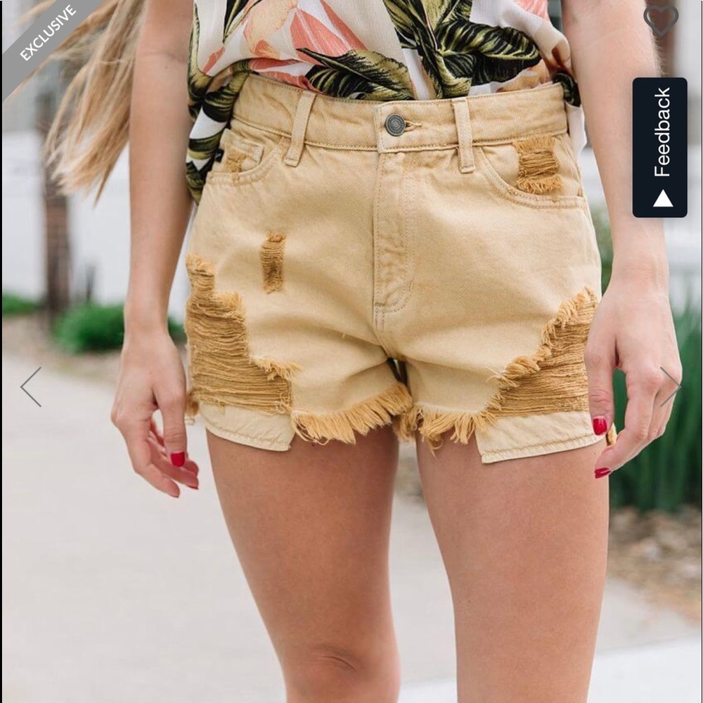 KanCan Washed High Rise Short